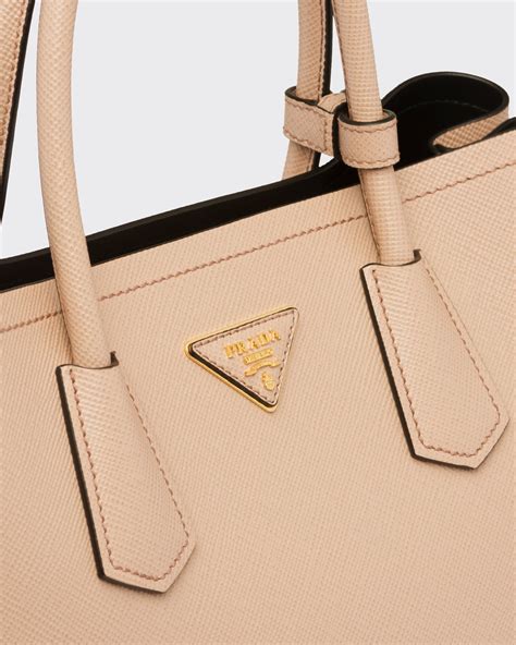 prada cuir twin bag|Small Saffiano Leather Double Prada Bag.